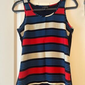The Limited Red, Blue & Cream Striped Sleeveless Tank